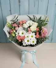 Букет цветов из:  Розы, Лизиантусы и Хризантемы в Сковородино
