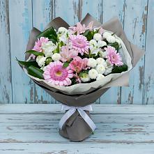 Букет цветов из:  Герберы, Альстромерии и Хризантемы #REPLACE_PRED# Сковородино