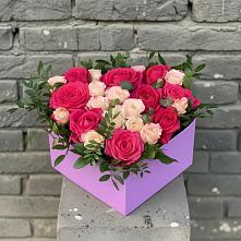 Цветочная композиция из Розы в коробке в Сковородино