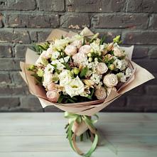 Букет цветов из:  Альстромерии, Розы и Хризантемы в Сковородино