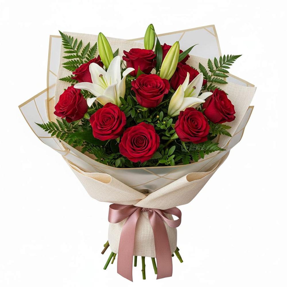 Букет цветов из: Лилии и Розы в Сковородино