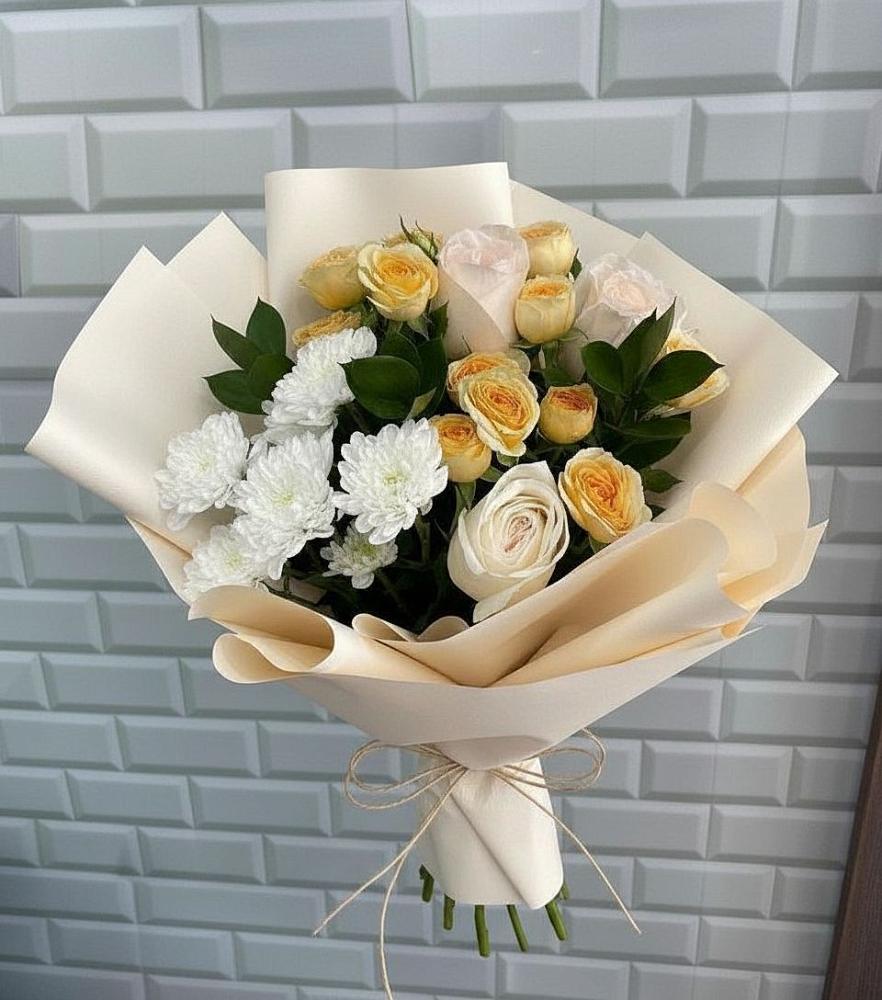 Букет цветов из: Розы и Хризантемы в Сковородино