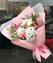 Букет цветов из:  Розы, Лизиантусы и Хризантемы в Сковородино