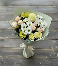 Букет цветов из:  Альстромерии, Розы и Хризантемы в Сковородино