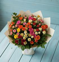 Букет Микс из разноцветных кустовых роз #REPLACE_PRED# Сковородино
